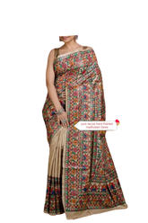 Pure tussar ghicha silk saree Manish